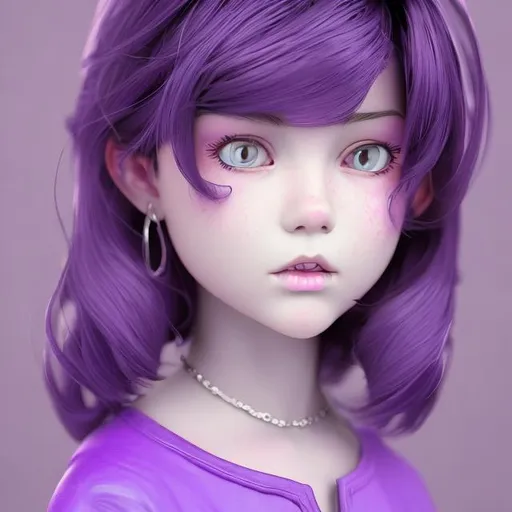 Prompt: Purple girl 