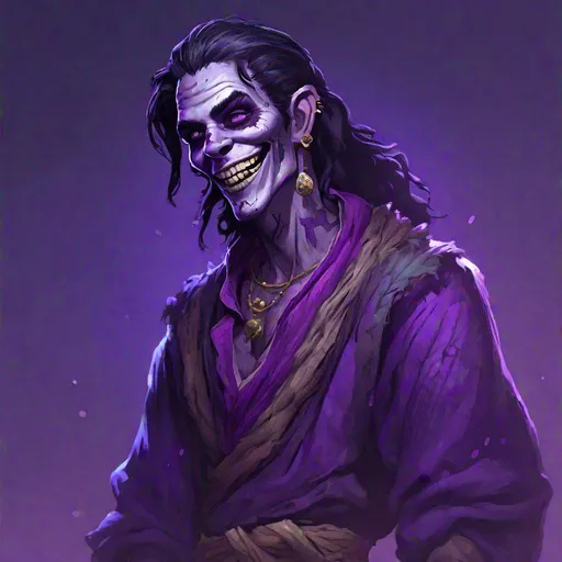 Prompt: Full body splash art of a sweet, youthful, young, expressive, smiling male undead zombie bard, mummified face, shoulder long black hair, skinny, plum medieval purple noble clothes, D&D, dnd, fantasy, highly detailed, sharp focus, digital painting, trending on artstation, 4k, 8k, unreal engine