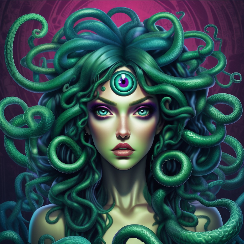 Hypnotic bimbo medusa