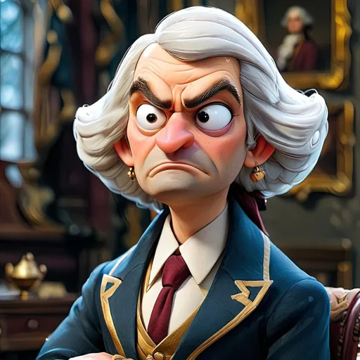 Prompt: Mr. Bean dressed as George Washington