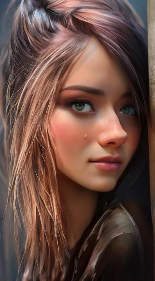 Prompt: extremely realistic, hyper detailed, extremely long hair, anime girl, deep red blush, smiling happily, wears cropped hoodie, toned body, showing abs midriff, tattoos, pin up, highly detailed face, highly detailed eyes, full body, whole body visible, full character visible, soft lighting, high definition, ultra realistic,8K, digital art, cyberpunk, mecha, green, blue, orange