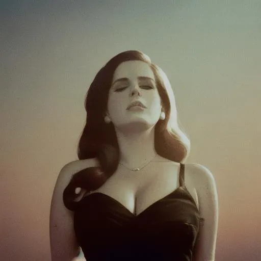 Prompt: lana del rey singing say yes to heaven