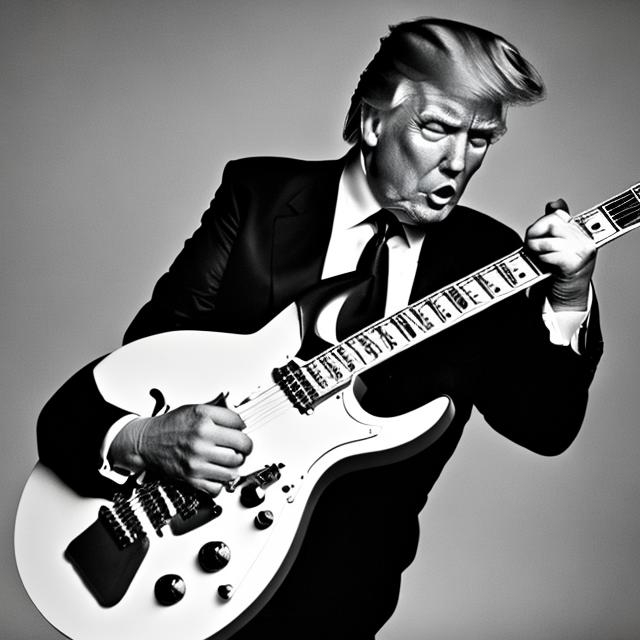 Donald Trump playing guitar