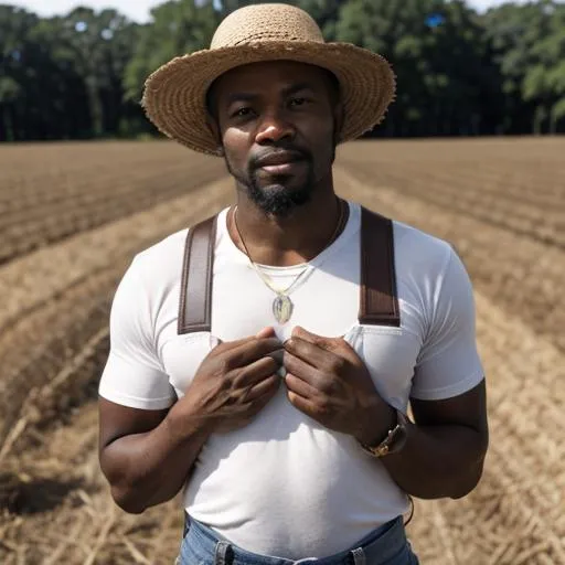 Prompt: African American man who's a farmer 