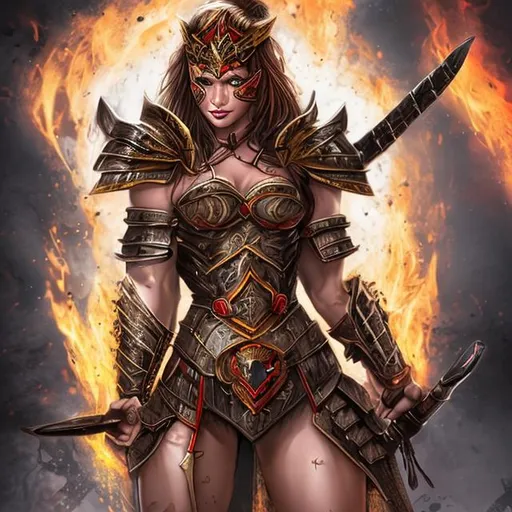 Prompt: hot lady warrior
