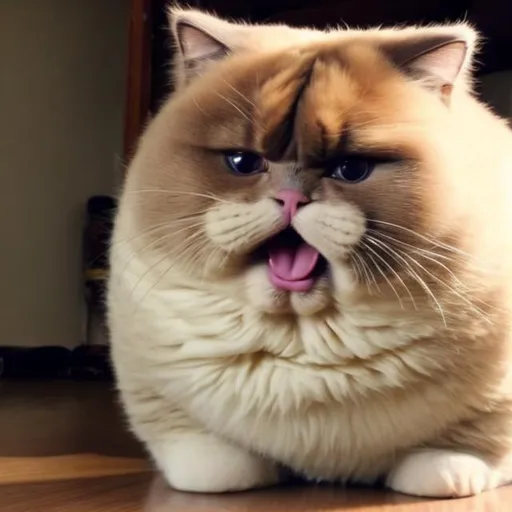 extremely fat cute cat