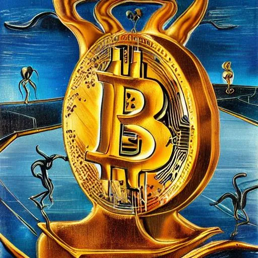 Prompt: Bitcoin Salvador Dali. 
