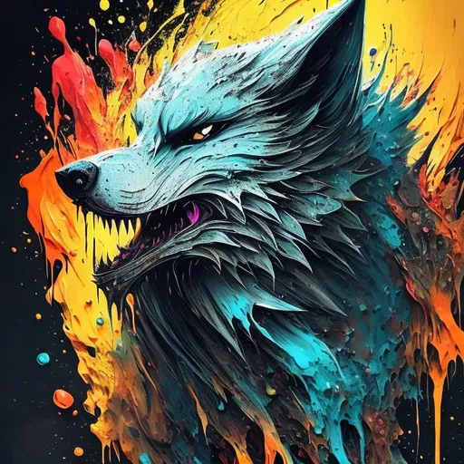 Prompt: Splash art, a cute wolf head, front, ((white background)), epic Instagram, art station, splash style of colorful paint, contour, hyper detailed intricately detailed , unreal engine, fantastical, intricate detail, splash screen, complementary colors, fantasy concept art, 8k resolution, deviantart masterpiece, oil painting, heavy strokes, paint dripping, splash arts
