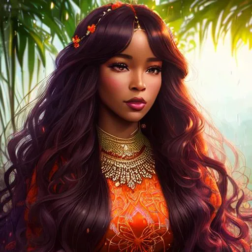 SZA, portrait, hyper realistic, detailed face, oran... | OpenArt