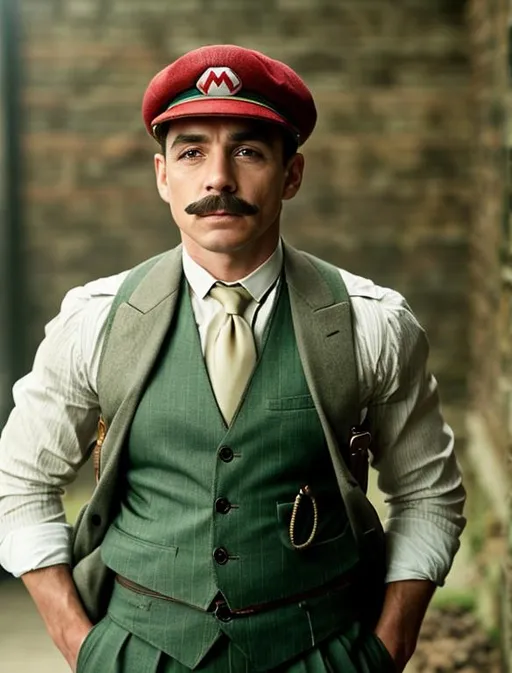 A close-up shot of Cillian Murphy as Tommy Shelby, f... | OpenArt