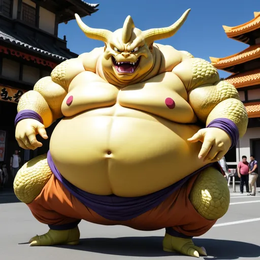 Prompt: Fat giran dragon ball