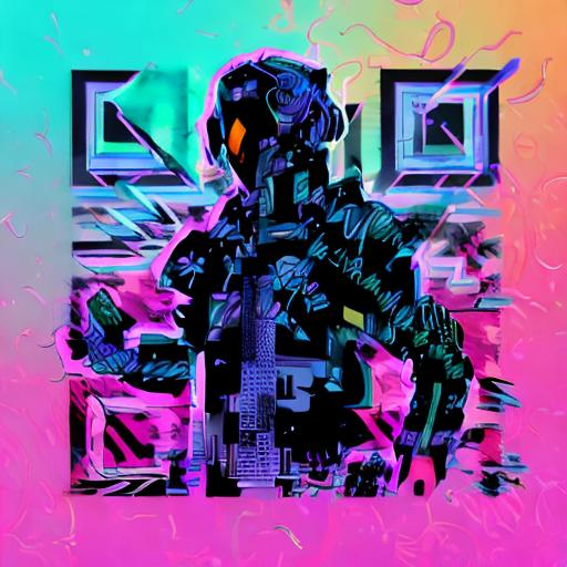 A new cyber style design with neon oranges and blues...