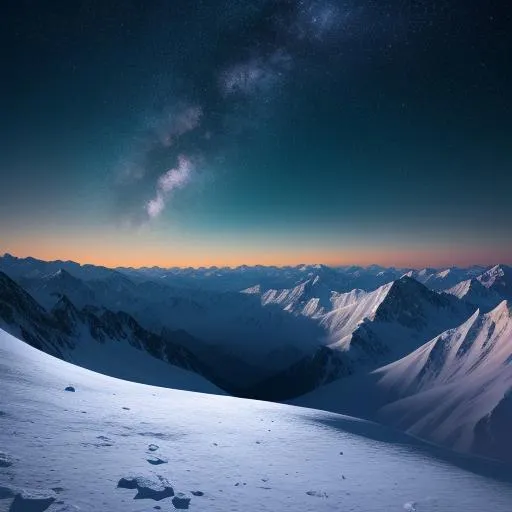 Mountian, Winter, Auroura, Snow, Glowing, Effects, P... | OpenArt