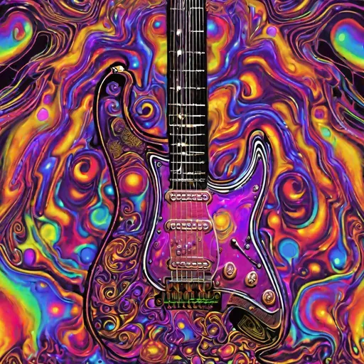 Prompt: lysergic acid diethylamide electric guitar plasma 