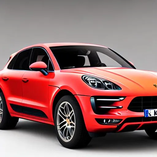 Prompt: product shot of Porsche Macan, with soft vibrant colors, 3d blender render, modular constructivism, physically based rendering, 800mm lens
