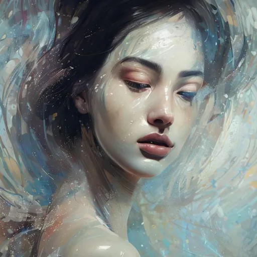 A portrait painting captures the mesmerizing essence... | OpenArt