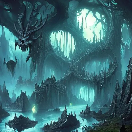 Prompt: The underworld. Extreme fantasy