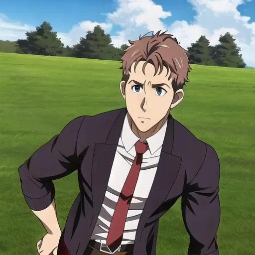 Prompt: Ryan Reynolds as a anime character 