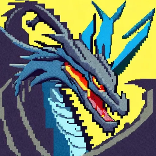 Prompt: Dragon 8 bit 