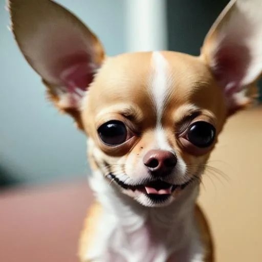 Prompt: Chihuahua making an angry face