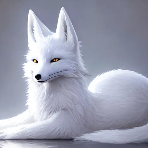 Prompt: white fox