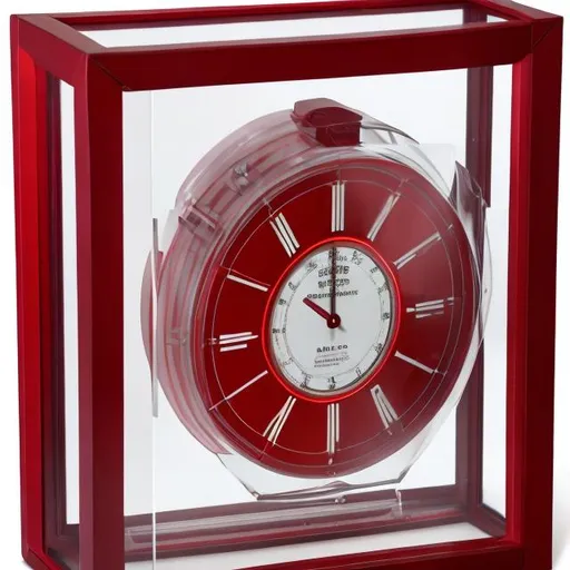 Prompt: Create a 12 inches by 8 inches glass box with thin red metal around glass. On the glass itself, it is written in standard official font "Break in case of emergency". 