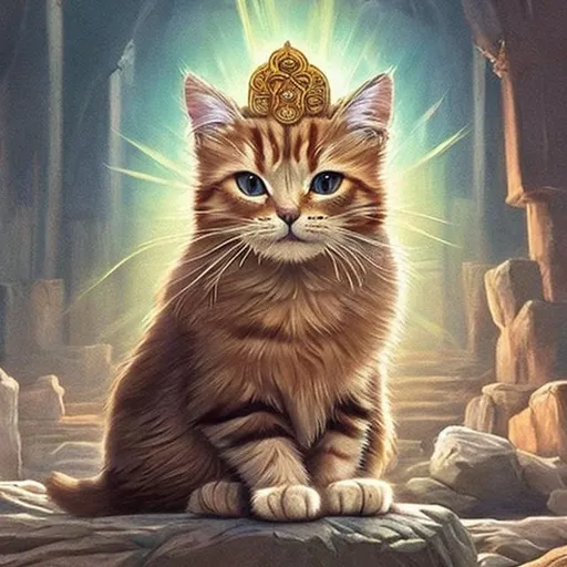 Prompt: actual photo of cat jesus, surprise me