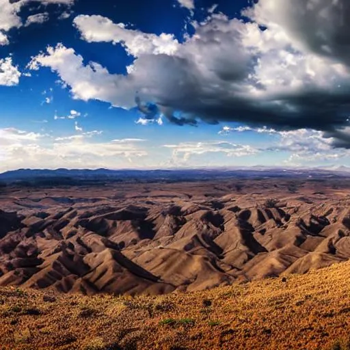 Prompt: long shot scenic professional photograph of a mexican landscape , perfect viewpoint, highly detailed, wide-angle lens, hyper realistic, with dramatic sky, polarizing filter, natural lighting, vivid colors, everything in sharp focus, HDR, UHD, 64K