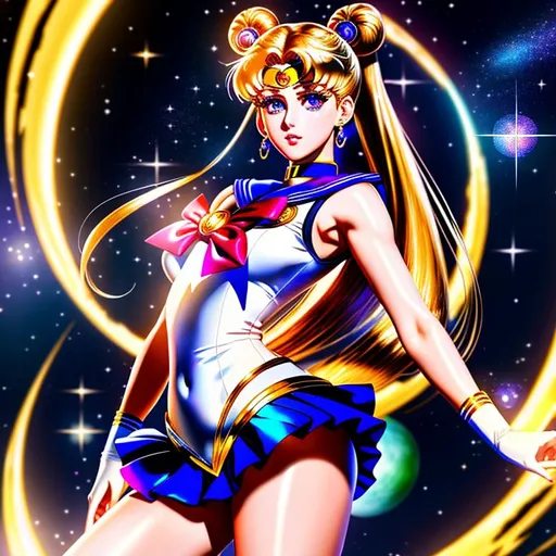 Prompt: full body Art, sailor moon, hyper detailed perfect face.

Sailor moon, full body, perfect body shape, high-resolution face, perfect proportions, hyper detailed hair, sparkling, highly detailed, intricate hyperdetailed shining eyes, 

Highly Detailed, Hyper realistic, sharp focus, Professional, UHD, HDR, 8K, Render, HD, high res, 64k, cinematic lighting, special effects, hd octane render, professional photograph, studio lighting, trending on artstation