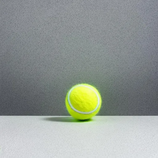 Prompt: 1 tennis ball white background