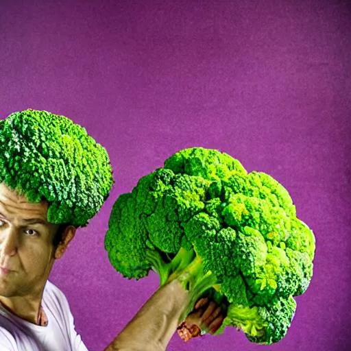 Prompt: buff broccoli man