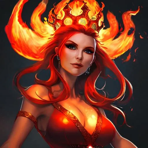 Prompt: fire queen
