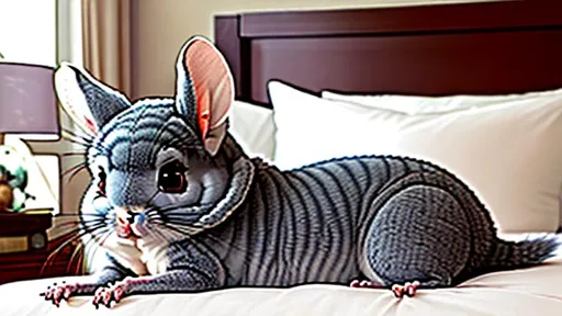 Furry Anthro Chinchilla Woman Laying In Bed Lookin 4309