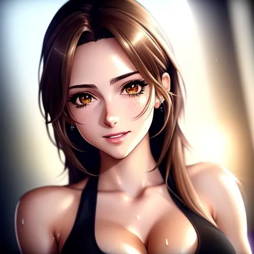 Prompt: semi-realistic anime girl, skin highlights, hair highlights, sweat,
blushing, movie scene, adult researcher, glamour, cleavage,
wonderful face, very detailed face, extremely detailed face, highly detailed face, soft smile, happy,
perfect face, perfect eyes, perfect teeth, perfect body, perfect anatomy, beautiful body, trending on instagram, trending on tiktok, trending on artstation, trending on cgsociety, white sclera,
photorealistic, masterpiece, cinematic, 16k artistic photography, epic, drama, 
romance, glamour, beauty, 
cinematic lighting, dramatic lighting, insanely detailed, soft natural volumetric cinematic lighting, award-winning photography, rendering, hd, high definition, 
highly detailed