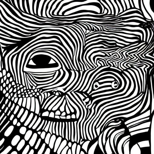 Surreal and trippy lines and shapes that make an out... | OpenArt