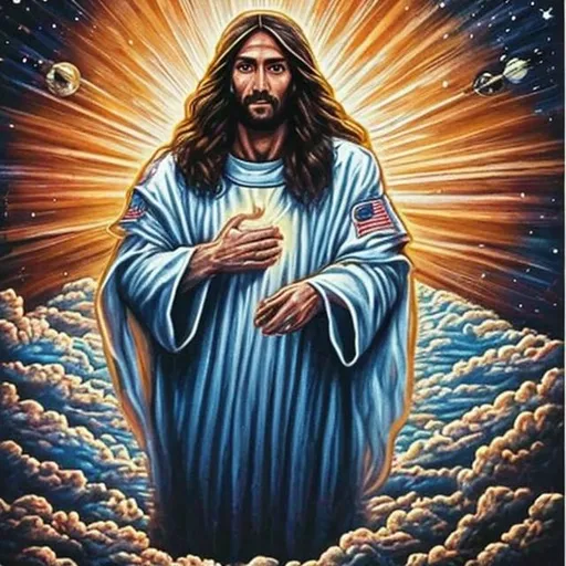 Prompt: actual photo of astronaut jesus, surprise me