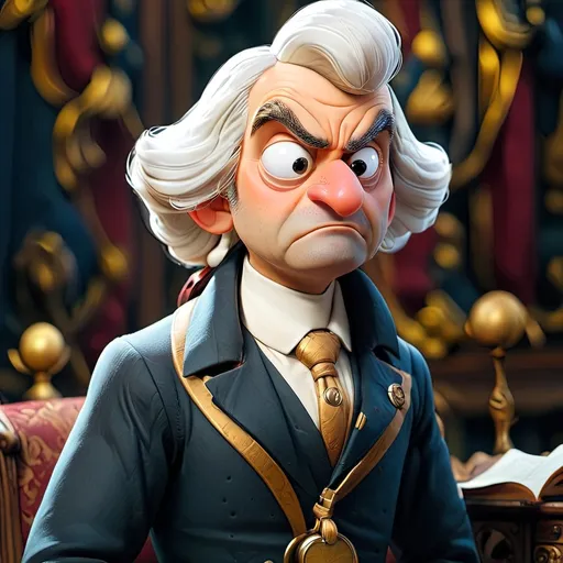 Prompt: Mr. Bean dressed as George Washington