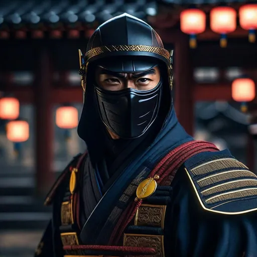 Prompt: Portrait of { Ninja the flash } in  {edo era Japan}, perfect composition, hyperrealistic, super detailed, 8k, high quality, trending art, trending on artstation, sharp focus, studio photo, intricate details, highly detailed,happy face, by greg rutkowski