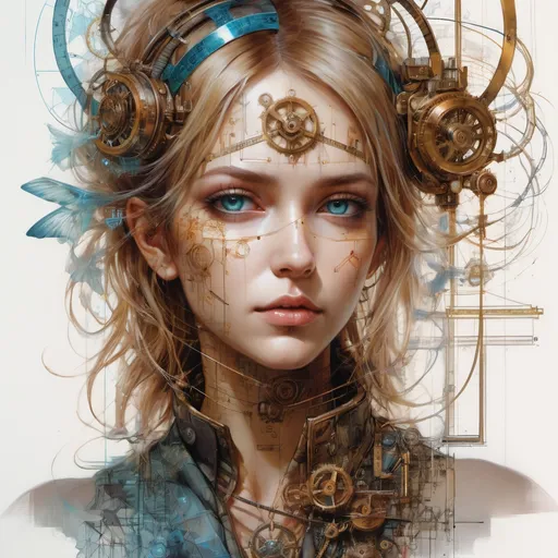 Prompt: Magical Mathematics two parts in one art double exposure otherworldly Full_Body_Steampunk_Angel, Complex Numbers, math, formulas trigonometry geometry & tribal symbols :: perfect_proportions :: flawless_eyes :: by Artgerm, Carne Griffiths, Greg Olsen, WLOP :: hyperrealistic, hyper detailed, photorealistic :: a masterpiece, incredible composition, amazing depth, imposing, meticulously composed, 8k,