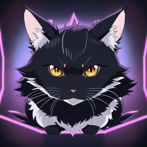 Prompt: anime portrait of a {character}, anime eyes, beautiful intricate fluffy, symmetrical, in unique anime style, concept art, digital painting, looking into camera, square image horned bat cat  adorable furry sketch full body