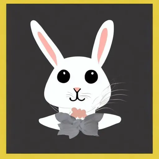 Prompt: White cute bunny