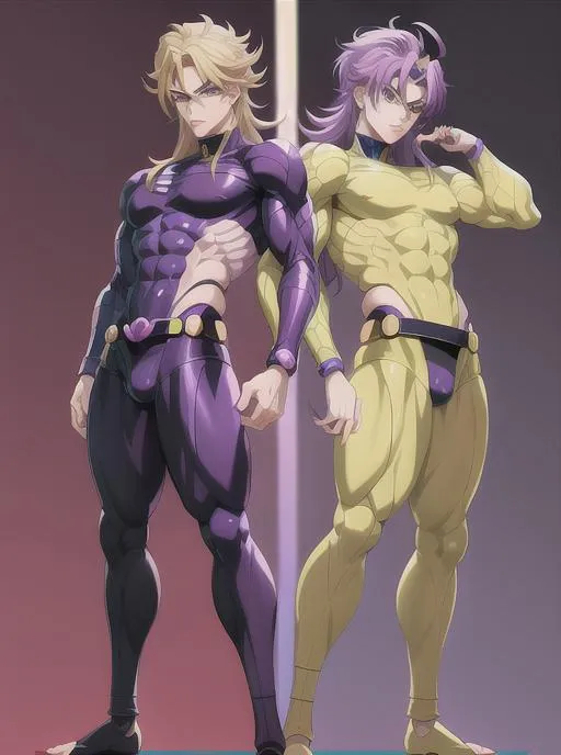 a professional anime painting of a stand from Jo