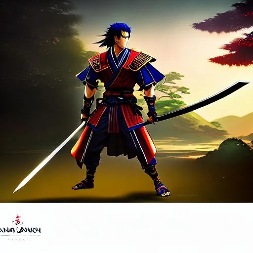 Prompt: A samurai shogun baby kitten in training, carrying a sword, wearing a kimono, Somber look, walking through a temple battlefield, 