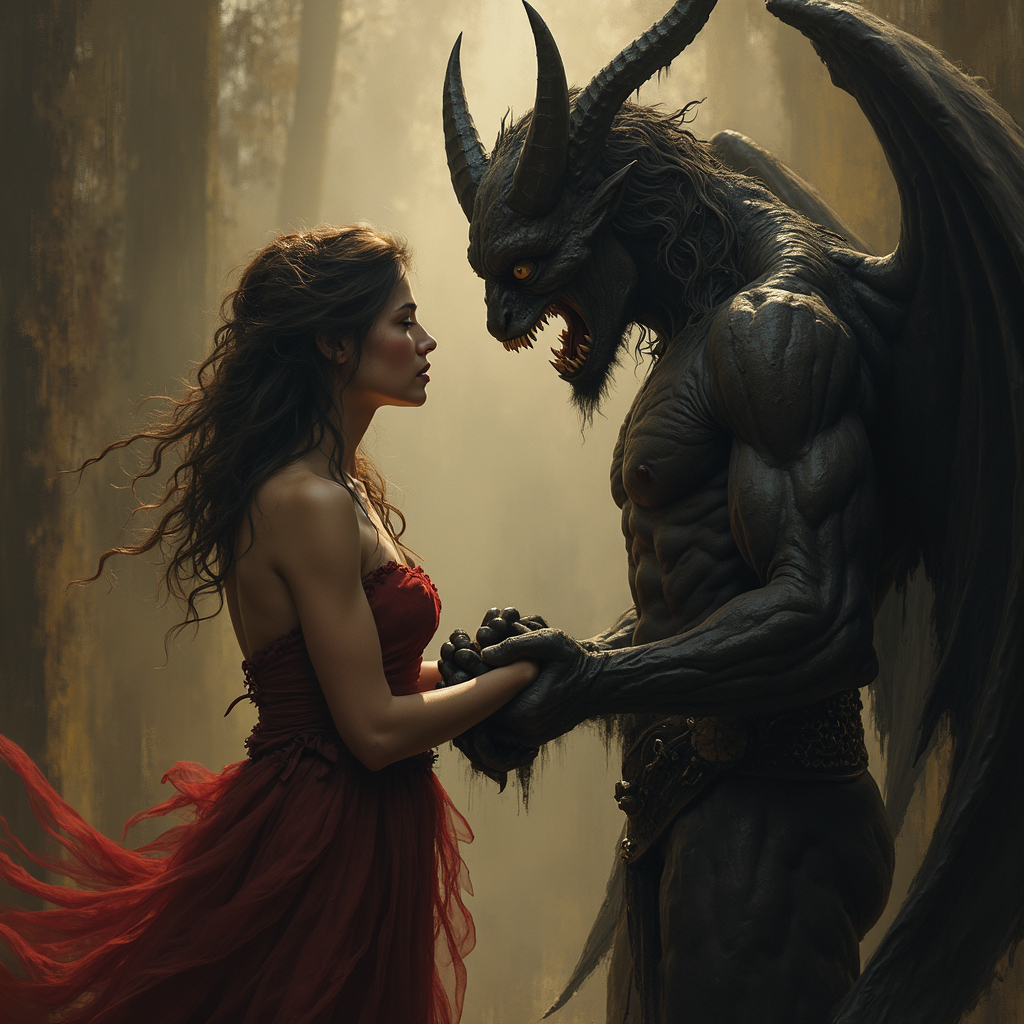 A human woman is marrying a demon