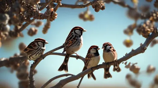 Prompt: sparrows on trees playing in an epic cinematic forest, 8K, epic, details of details, high definition 