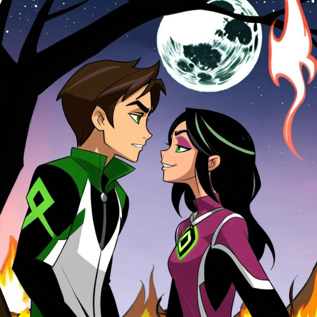 Ben tennyson and charmcaster from ben 10 omniverse d...