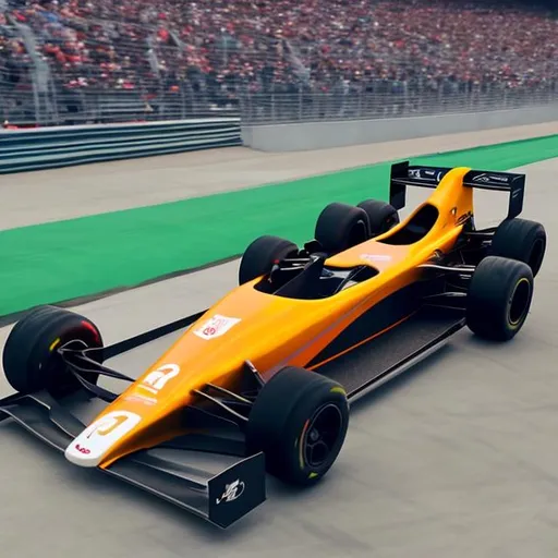 Prompt: 2023 Formula car on racing track