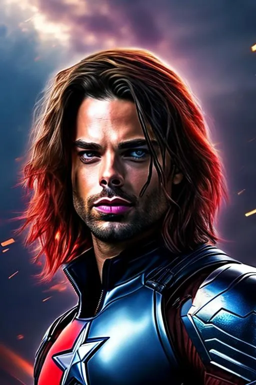 Prompt: High-resolution hyperrealistic image of bucky-barnes merged with black-knight-dane-whitman, highly detailed, photorealistic, uhd, hdr, 64k