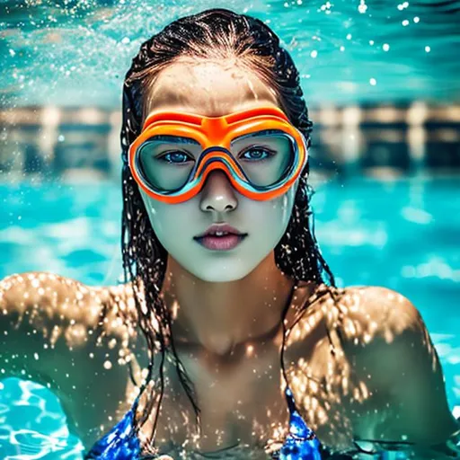 Swimming suit, female, wet