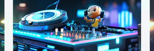 Prompt: cute guy as a dj with dancing happy people, perfect composition, hyperrealistic, super detailed, 8k, high quality, trending art, trending on artstation, sharp focus, studio photo, intricate details, highly detailed, cyberpunk, by greg rutkowski